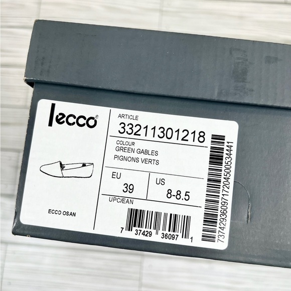 ECCO Women's Osan Green Gables Ballerina‎ Pumps Loafer Slip Ons Size 8-8.5 - Picture 11 of 12